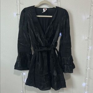 Heart Hips Black Wrap Dress